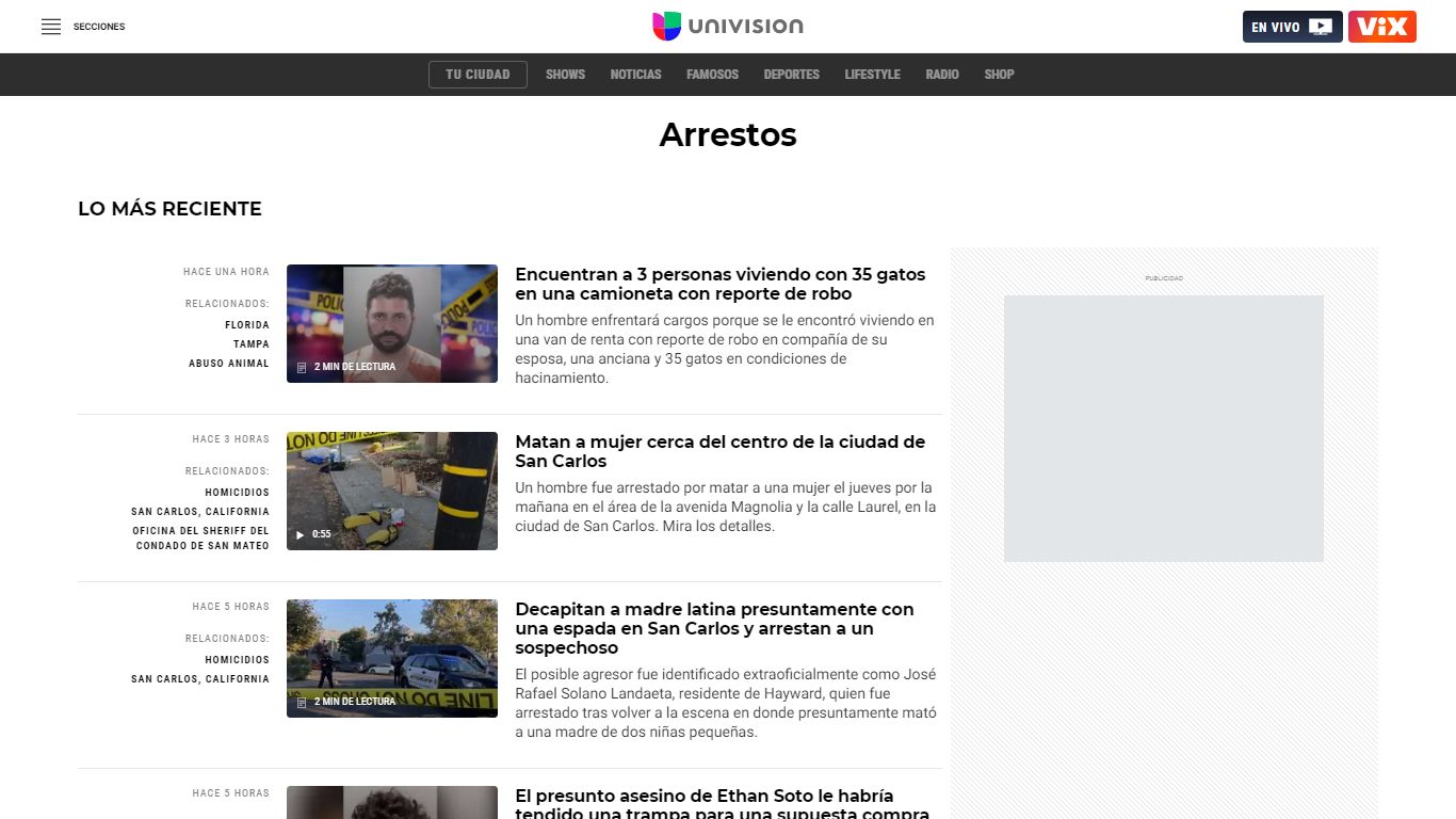 Arrestos: Últimas noticias, videos y fotos de Arrestos | Univision